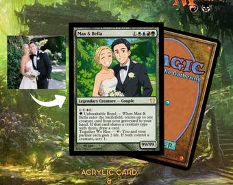 Personalized MTG Trading Card, Dad MTG gift, Custom Couple Card, Wedding Anniversary Gift Magic Card, Gift for Him Her, LGBT Couple Gift