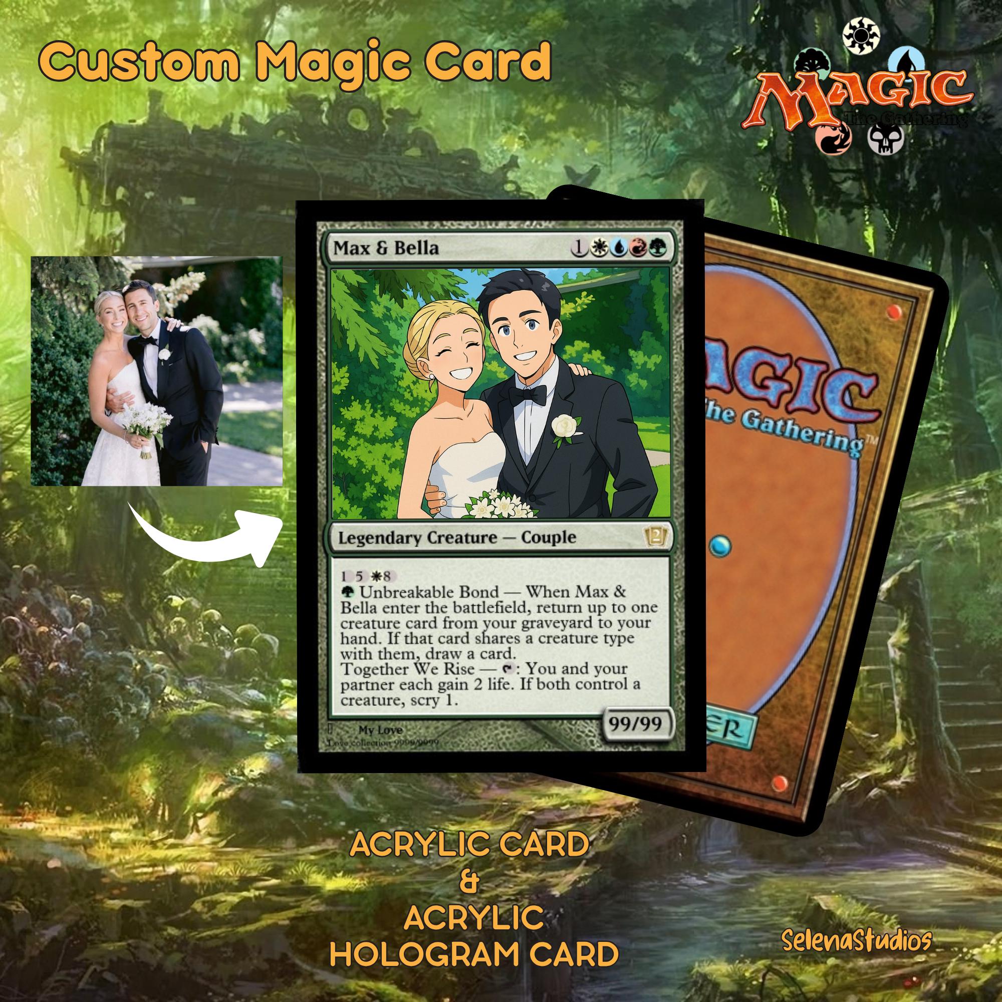 Personalized MTG Trading Card, Dad MTG Gift, Custom Couple Card, Wedding Anniversary Gift Magic Card, Gift for Him Her, LGBT Couple Gift - Etsy Personalized MTG Trading Card, Dad MTG Gift, Custom Couple Card, Wedding Anniversary Gift Magic Card, Gift for Him Her, LGBT Couple Gift - Etsy
