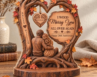 Personalized Anniversary Wooden Plaque, Together Forever Sign Gifts for Couple, Custom Anniversary Gift for Her Him, Marriage Keepsake Decor