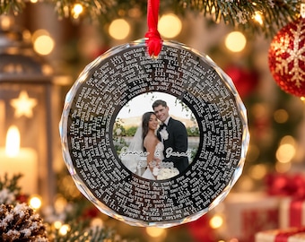 Personalized Vinyl Record Ornament,Custom Song Lyrics First Dance Keepsake,First Christmas Married Gift,Wedding Anniversary Gift for Couple