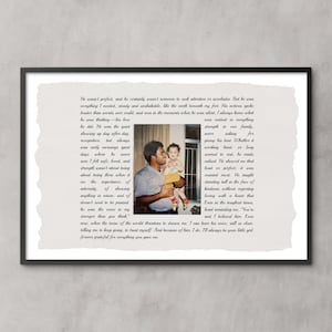 Custom Bride and Dad Portrait Poster Unframed , Father of the Bride, Unique Gift for Father of the Bride, Wedding Gift Dad from Daughter