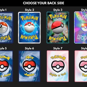 a collection of Pokemon Pokémon cards with different styles and designs, including the Pokémon logo and various Pokémon characters.