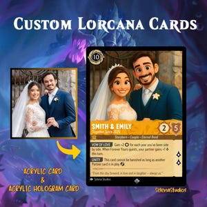 Custom Couple Trading Card, Personalized Anniversary Card, Cartoon Portrait Gift, Wedding Anniversary Gift, LGBT Couple Gift