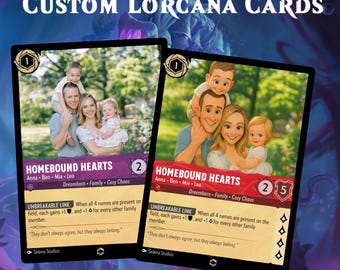 Custom Trading Card, Personalized Anniversary Card, Cartoon Portrait Father's Day Gift for Dad, Wedding Anniversary Gift, LGBT Couple Gifts