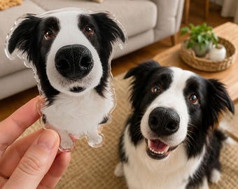 Custom Dog Nose Squishy Fridge Magnet, Personalized Pet Face Magnet, Squeeze My Nose Dog Name Gift for Pet Lovers