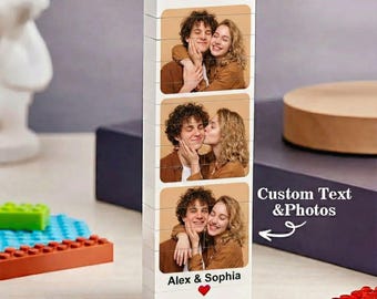 Personalized Photo Building Blocks For Couples | Gifts For Boyfriend | Anniversary Gift | Couple Gifts | Personalized Gift | Christmas Gift