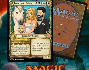 mtg lgbt cards Playmat - Trading Card Games Personalized Anniversary MTG Card, Custom
