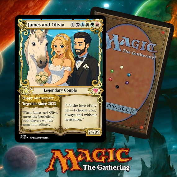 mtg couple cards Personalized Card, Custom Magic Card, Unique Wedding Anniversary Gift, Gifts, Gift for Him Her, Birthday Gift art:couple · Scryfall Magic: The