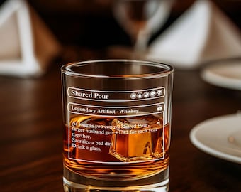 Custom MTG Whiskey Glass & Wine Glass, Dad mtg gift, Magic the Gathering Card, Wedding Anniversary Gift for Him, Birthday Gifts for Husband