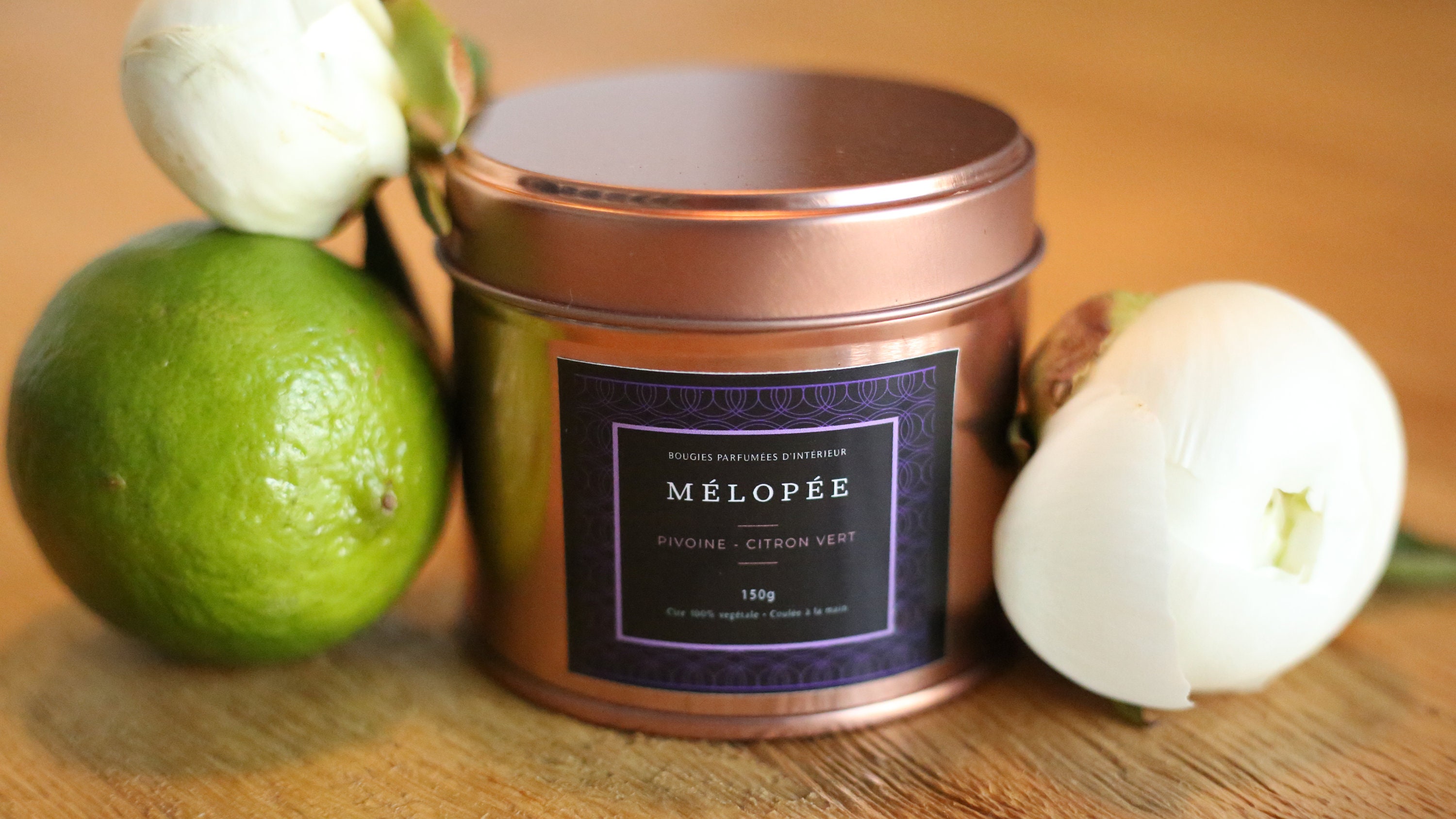 Bougie Végétale Pivoine 150G