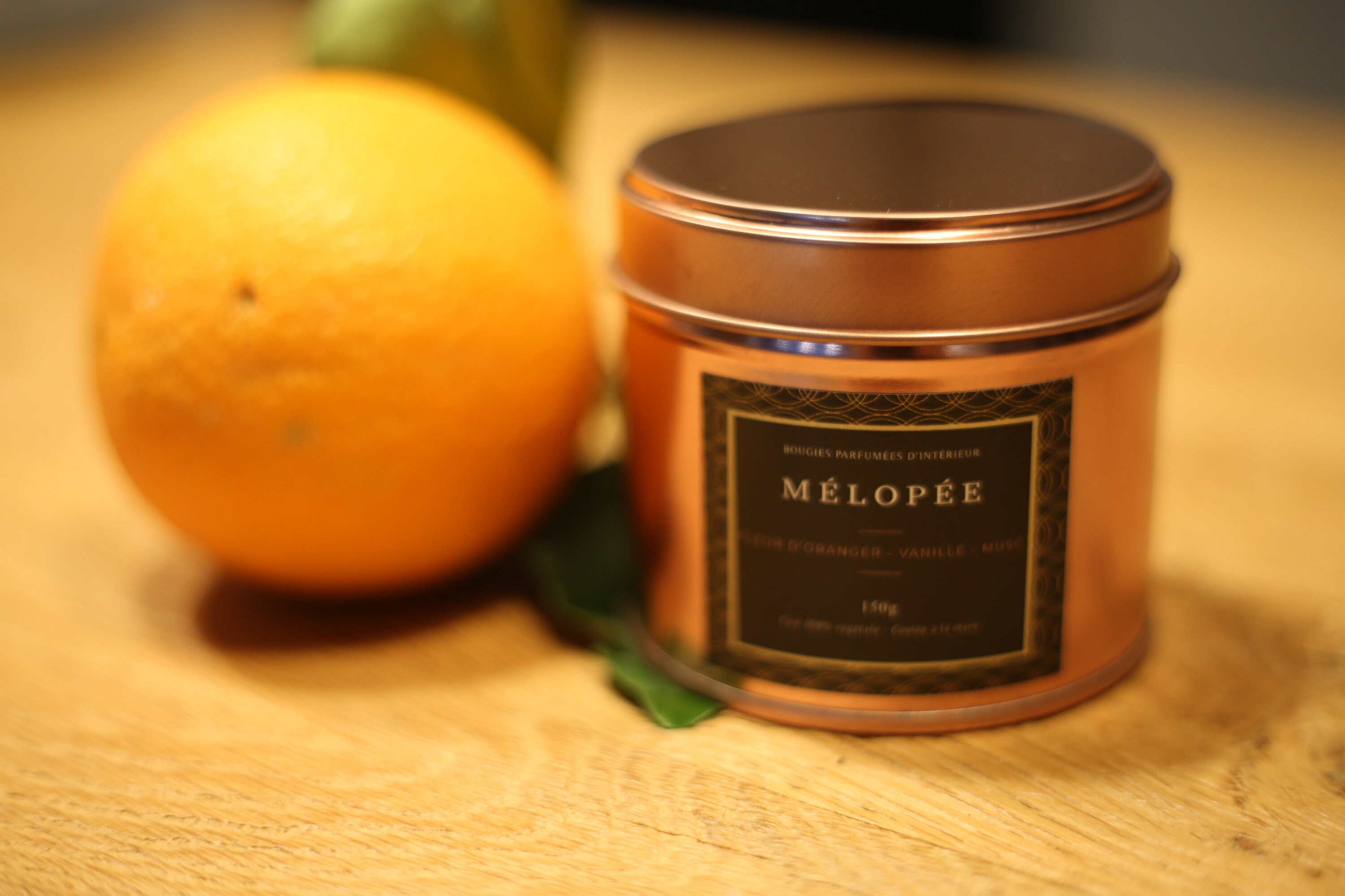 Bougie Fleur d'oranger, Vanille et Musc