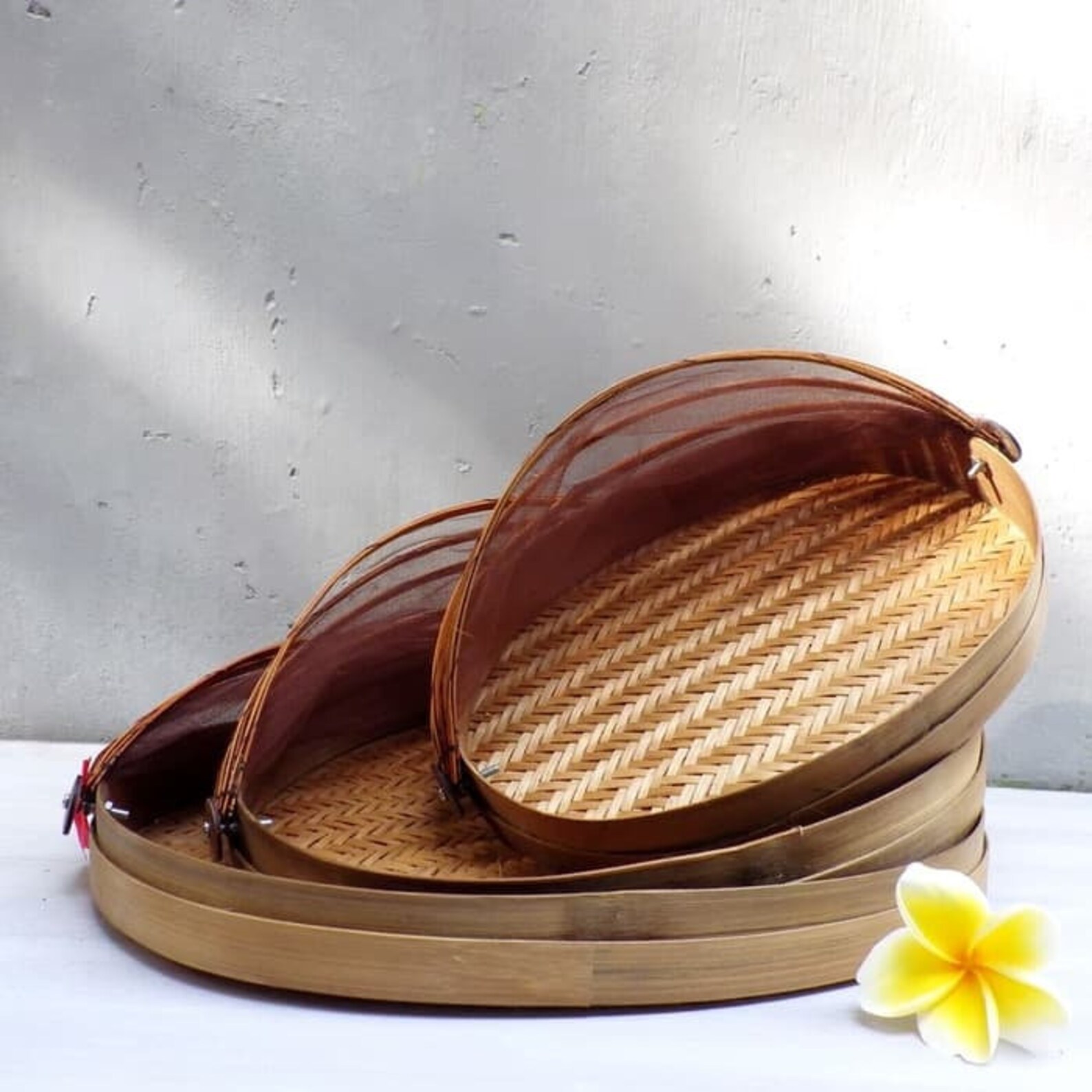 Bamboo Food Cover or Food Container Set Kitchen Bamboo Etsy