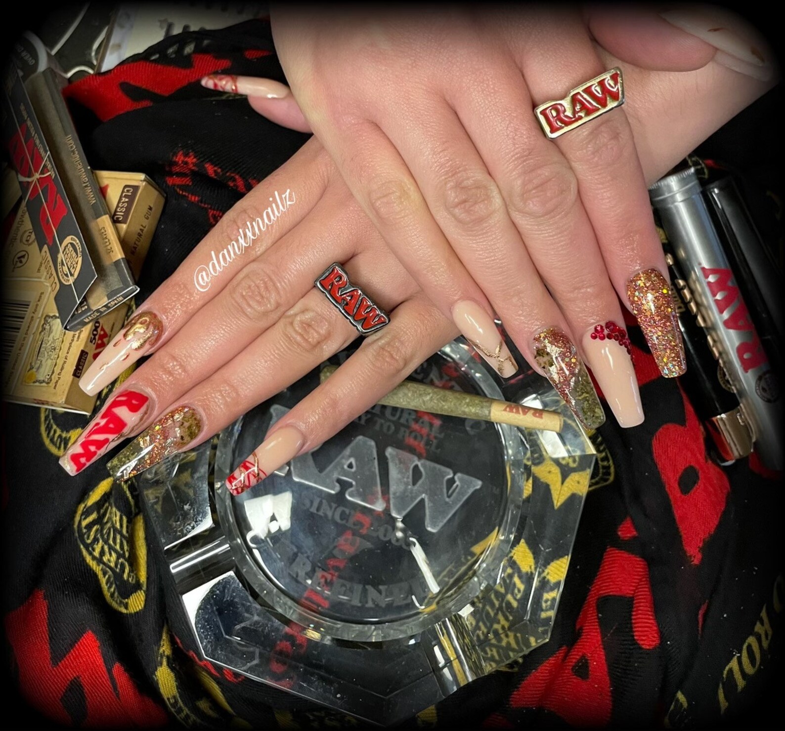 Smoker nails Raw papers Raw paper nails Custom press on Etsy