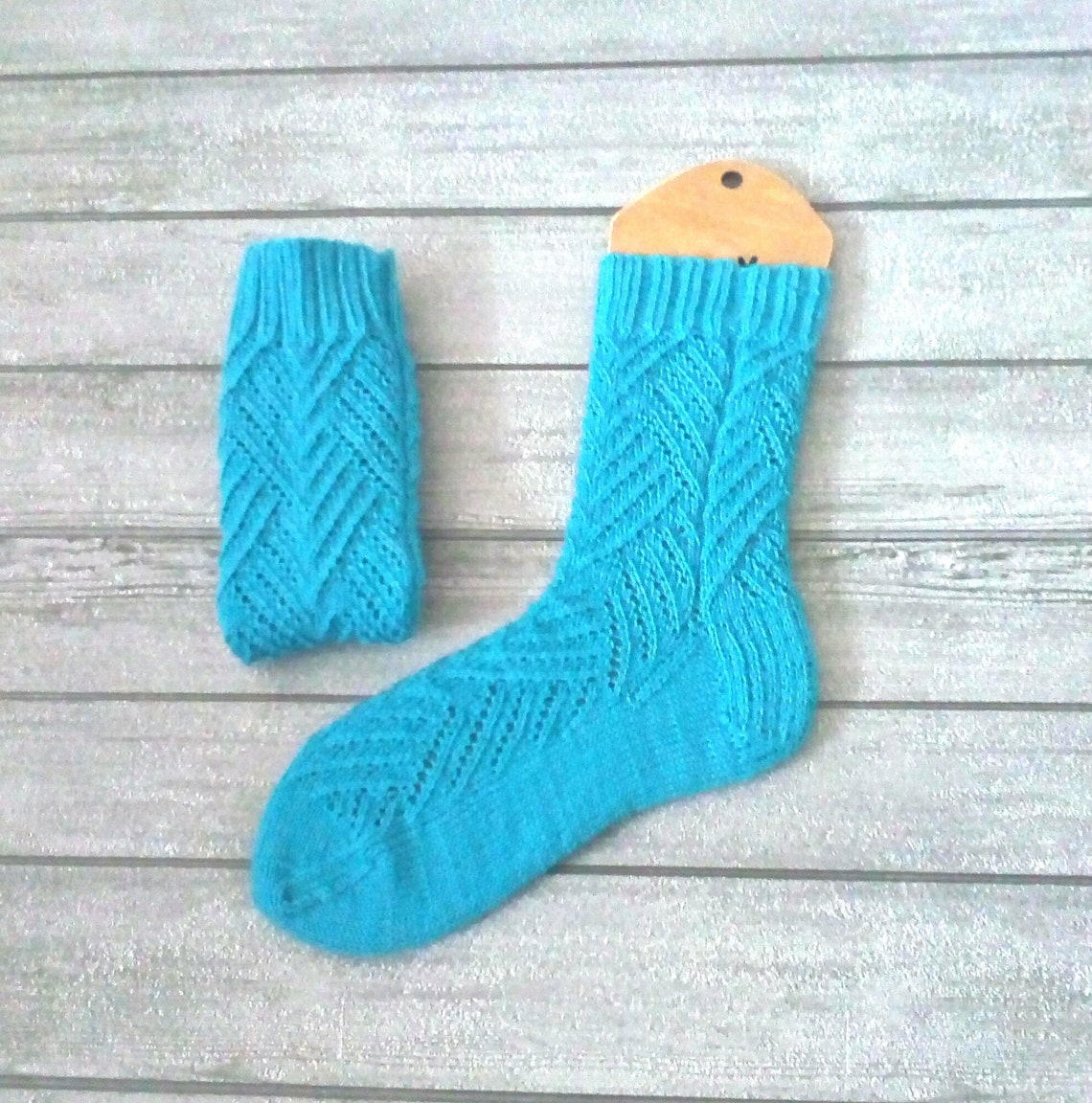 Women's Knitted Socks Turquoise Socks Gift Handmade Etsy New Zealand