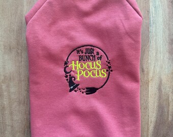 Hocus Pocus - Brilla en la oscuridad - Bordado - Personalizado - Nombre personalizado - Regalo para amantes de las mascotas Sudadera para mascotas