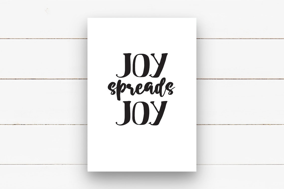 Joy Spreads Joy Printable Wall Art / Archivo digital para Etsy España