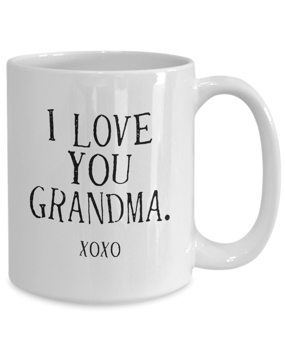 I Love You Grandma Xoxo Mug Gift From Grandchild Etsy