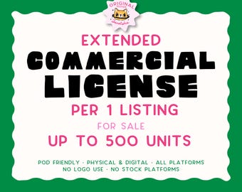 Licence commerciale jusqu'à 500 unités pour 1 liste de cliparts