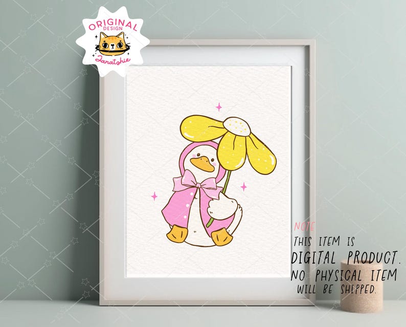 Rain Spring Cottagecore png Cute White Duck with bow svg Vintage Coquette White Call duck Whimsical Playful Doodle Hand Drawing Outline Set