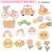 Retro Spring Png Groovy Flower Power Clipart Disco Bunny Easter Hippie ...
