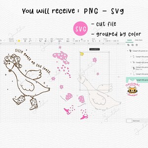 Girlie Western Silly Goose SVG, Cowboy Goose Meme PNG, Funny Goose Shirt SVG, Silly Goose On The Loose Cricut File