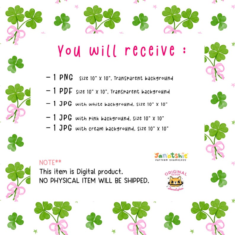 Retro Coquette St Patrick Seamless Pattern, Girly Irish Lucky Clover with bow Watercolor, Shamrock trendy patterns Digital Wallpaper