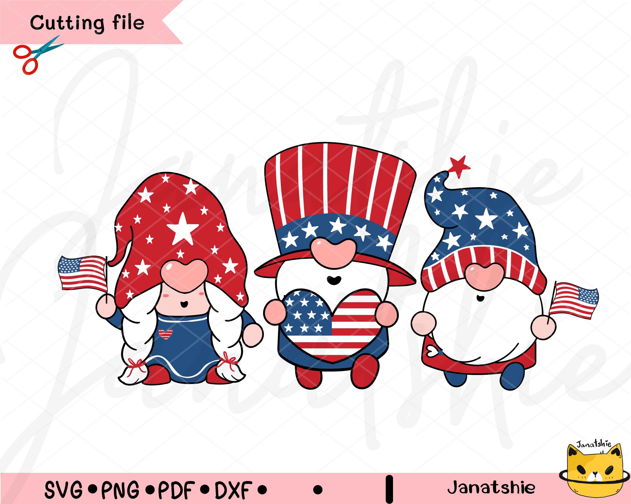 Three Gnome 4th of July Svg Patriotic Gnomes Independence Day - Etsy Australia