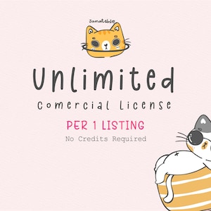 Unlimited Commercial License for 1 Clipart listing