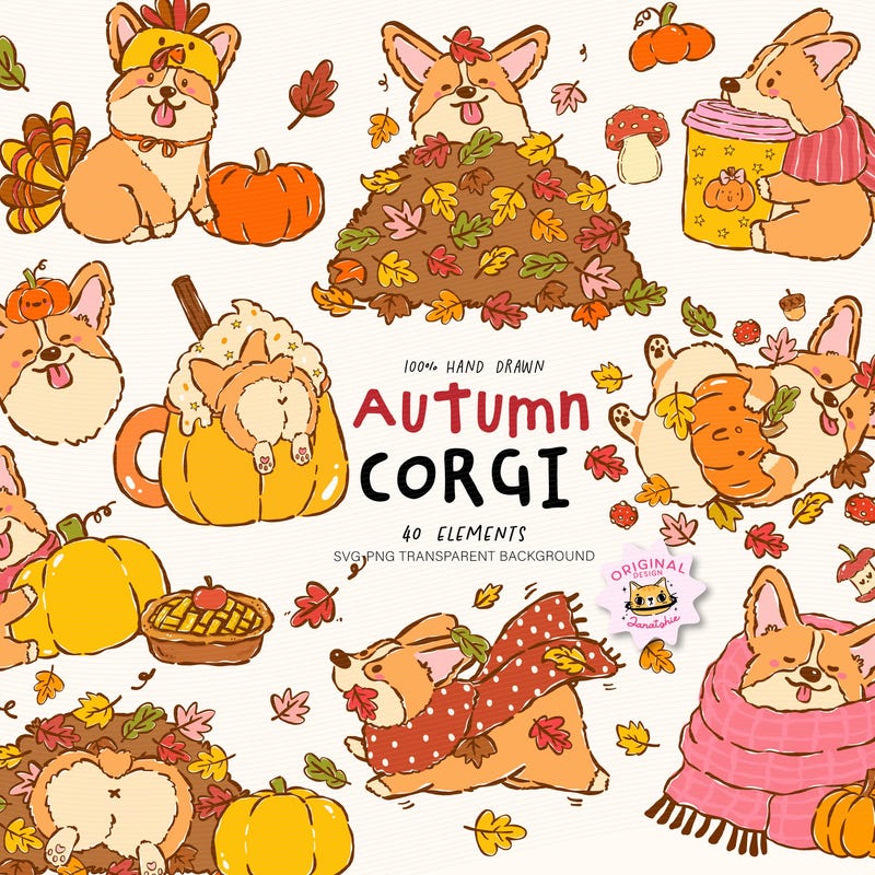 Cute Anime Corgi - Etsy