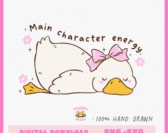 Sleeping Duck Meme Clipart, Sarcastic Humor PNG SVG (Digital Download)