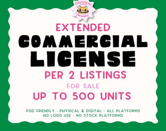 Licence commerciale jusqu'à 500 unités pour 2 listes de cliparts