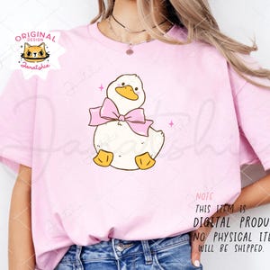 Rain Spring Cottagecore png Cute White Duck with bow svg Vintage Coquette White Call duck Whimsical Playful Doodle Hand Drawing Outline Set