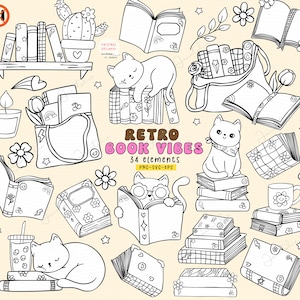 Gato retrô com estilo literário PNG clipart: imagens incríveis no estilo dos anos 70