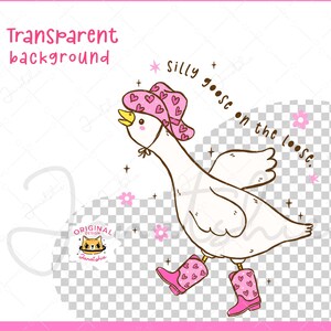 Girlie Western Silly Goose SVG, Cowboy Goose Meme PNG, Funny Goose Shirt SVG, Silly Goose On The Loose Cricut File