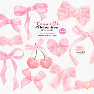 Rosa Valentinstag Kokette Bogen PNG Rokoko Schleife Aquarell PNG Clipart Handgemalter Vintage Victoria Pastellweicher Mädchen-Ära Bogen