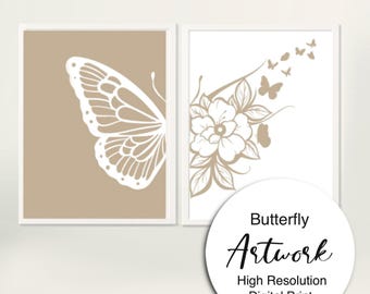 Minimalist Butterfly Wall Art