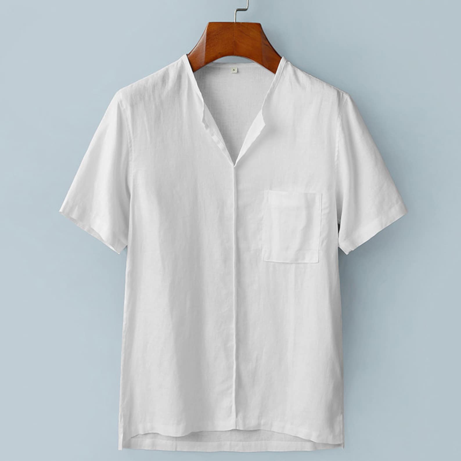 Man 100% linen t-shirt linen top Men's loose casual linen | Etsy