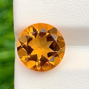 Natural Citrine - 10x10x6mm Citrine - Round Shape Citrine - 3.15 Cts Citrine -  November Birthstone - Citrine Gemstone For Jewelry Making