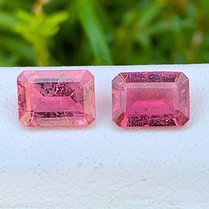 Pink Tourmaline Loose Gemstone: 2.20 Cts, Octagon Cut, 5x7mm