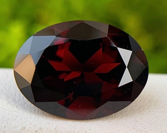 Natural Mozambique Garnet 12x16x7mm : Oval Faceted January Birthstone (10.80 )