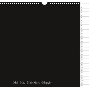 Birthday calendar personalized on request DIN A3 / A2 CO2 neutral printed in Germany landscape format black wall calendar image 6