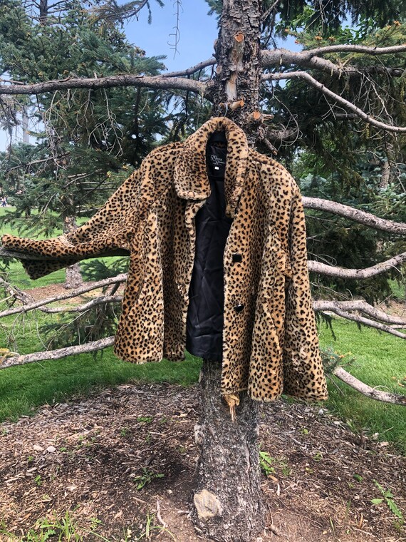 Vintage Faux Fur Leopard Print Coat