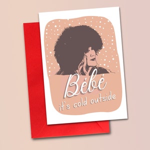 Bebe it's cold Aussen Klappkarte » Lustige Weihnachtskarte » Witz » Witzige Weihnachtskarte » Grußkarte für Freunde » lustige Creek XMas » Moira inspiriert