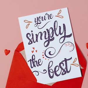 Tarjeta del día de San Valentín de Schitts Creek » Simplemente lo mejor » David Rose » Cumpleaños divertido » Ew David » Regalo para él, su mejor amiga » Tina Turner