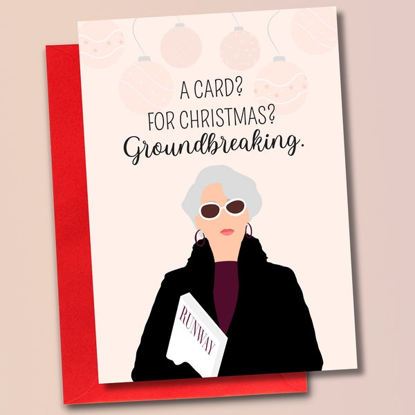 Devil Wears Prada Holiday Greeting Card » Funny XMas » Movie Quotes » Pop Culture » Card for Christmas Groundbreaking » Miranda Priestly