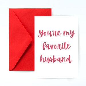 Carte de votre mari préféré » Cartes d'anniversaire de mariage amusantes » Je t'aime » Cadeau pour lui » Relation amusante » Carte de blague