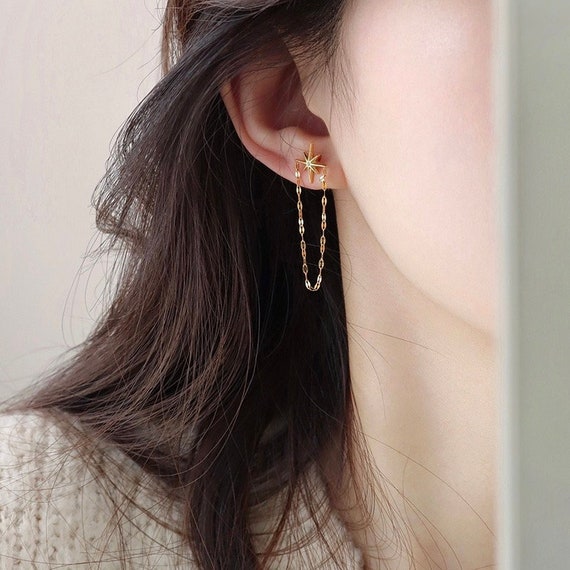 Buy DESTINY JEWEL'S Gold Finish Korean Stone Decor Stone Decor Earrings For  Women & Girls Cubic Zirconia Alloy Stud Earring () Online at Best Prices in  India - JioMart.
