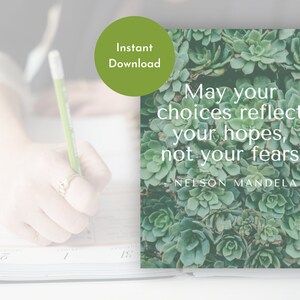 Mandela Hopes Quote | Planner Dashboard | Vision Board | Instant Download | Printable