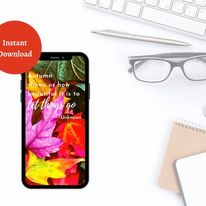 Autumn Cell Phone Wallpaper | Instant Download Mobile Background