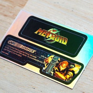 Set di adesivi olografici per Metroid Gameboy Advance GBA